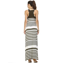Christine V Variegated Stripe Rayon Spandex Maxi Tank Dress - WholesaleClothingDeals - 12