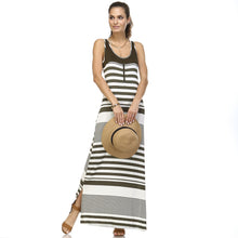Christine V Variegated Stripe Rayon Spandex Maxi Tank Dress - WholesaleClothingDeals - 10