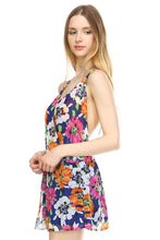 Urban Love Floral V-Neck Open Back Romper - WholesaleClothingDeals - 3