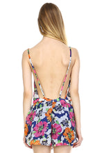 Urban Love Floral V-Neck Open Back Romper - WholesaleClothingDeals - 4