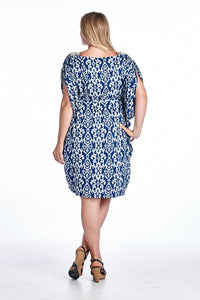 Marcelle Margaux Plus Ikat Printed Crochet Dress - WholesaleClothingDeals - 3