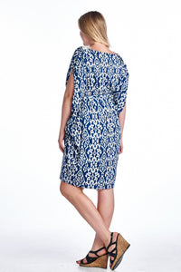 Marcelle Margaux Plus Ikat Printed Crochet Dress - WholesaleClothingDeals - 4