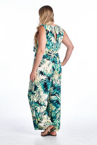 Marcelle Margaux Plus Tropical Print Sleeveless Jumpsuit - WholesaleClothingDeals - 3