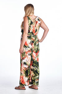 Marcelle Margaux Plus Tropical Print Sleeveless Jumpsuit - WholesaleClothingDeals - 9