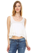 Urban Love Double Layer Loose Crop Tank - WholesaleClothingDeals - 1