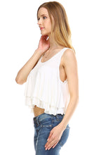Urban Love Double Layer Loose Crop Tank - WholesaleClothingDeals - 2