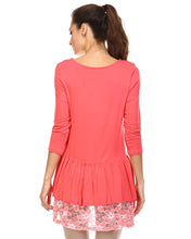 Urban Love 3/4 Sleeve Hi-Low Top with Lace Hem Detail - WholesaleClothingDeals - 7