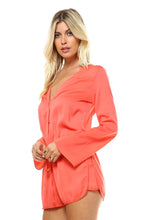 Women's Long Sleeve Waist Tie Romper