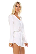 Marcelle Margaux Long Sleeve Waist Tie Romper -  - 7