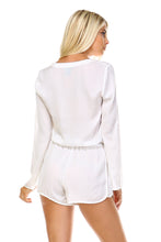 Marcelle Margaux Long Sleeve Waist Tie Romper -  - 8