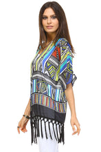 Marcelle Margaux Multi Color Tassel Detail Kimono Top - WholesaleClothingDeals - 2