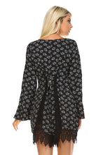 Marcelle Margaux Long Sleeve Back Tie Lace Detail Romper -  - 4