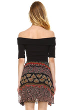 Urban Love Printed Off Shoulder A-Line Dress - WholesaleClothingDeals - 4