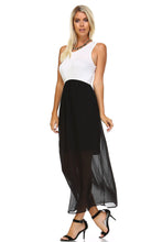 Christine V Black & White Mixed Media Maxi Dress -  - 3