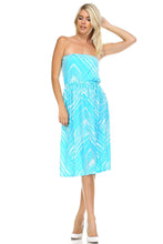 Christine V Strapless Printed Dress -  - 1