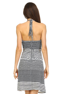 Christine V V-Neck Halter Dress -  - 8