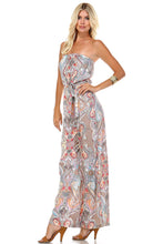 Marcelle Margaux Printed Elastic Waistline Tie Jumpsuit - WholesaleClothingDeals - 3