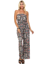 Marcelle Margaux Printed Elastic Waistline Tie Jumpsuit - WholesaleClothingDeals - 5