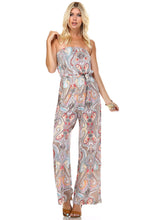 Marcelle Margaux Printed Elastic Waistline Tie Jumpsuit - WholesaleClothingDeals - 2