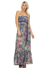Marcelle Margaux Paisley Printed Strapless Belted Maxi Dress -  - 1