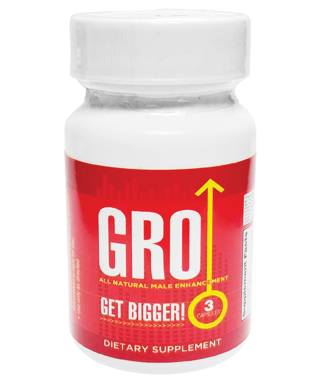 Gro Male Sexual Supplement - 3 Capsule Bottle