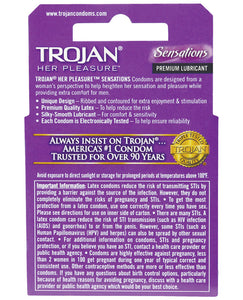 Trojan Her Pleasure Condoms - Box Of 3