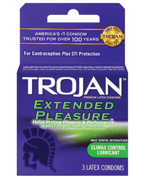 Trojan Extended Pleasure Condom - Box Of 3