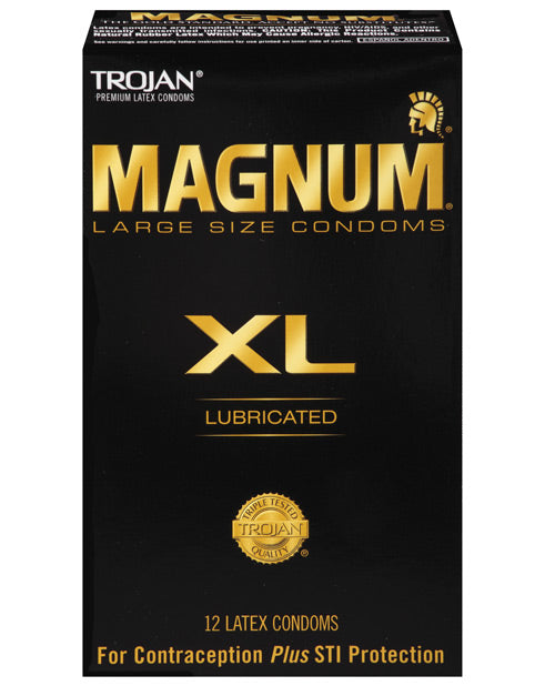 Trojan Magnum Xl Lubricated Condom - Box Of 12