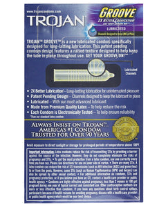 Trojan Groove Lubricated Condoms - Box Of 10