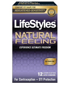 Lifestyles Natural Feeling Condoms - Pack Of 12