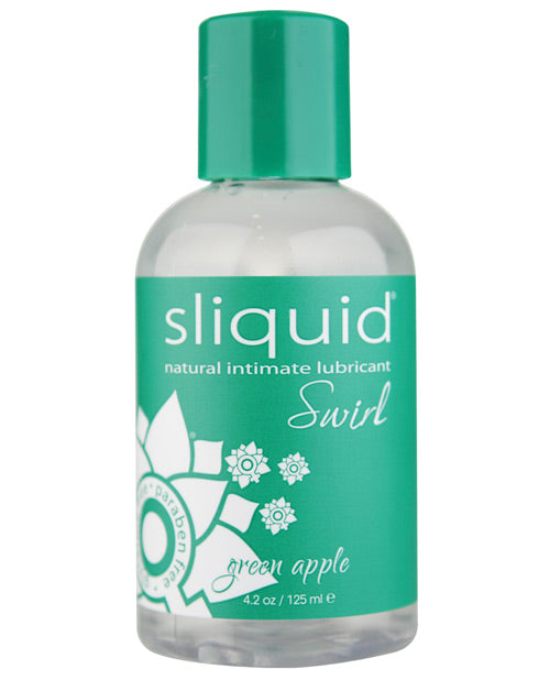 Sliquid Naturals Swirl Lubricant - 4.2 Oz  Green Apple