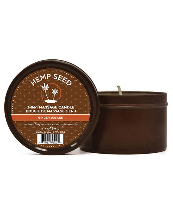 Earthly Body Holiday 2018 3 In 1 Massage Candle - 6 Oz Ginger Jubilee