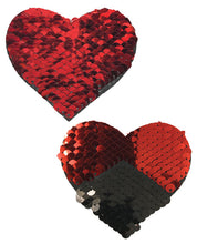 Pastease Color Changing Flip Sequins Hearts - Red-black O-s