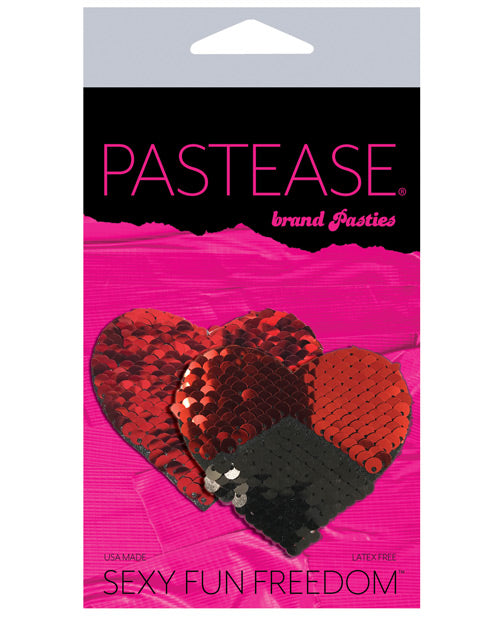 Pastease Color Changing Flip Sequins Hearts - Red-black O-s