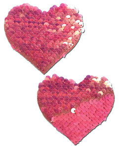 Pastease Color Changing Flip Sequins Heart - Pink O-s