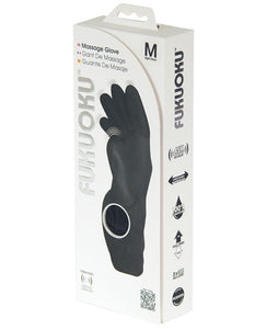 Fukuoku 5 Finger Righthand Massage Glove Medium - Black