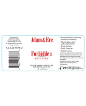 Adam & Eve Forbidden Water Based Anal Lube - 1 Oz
