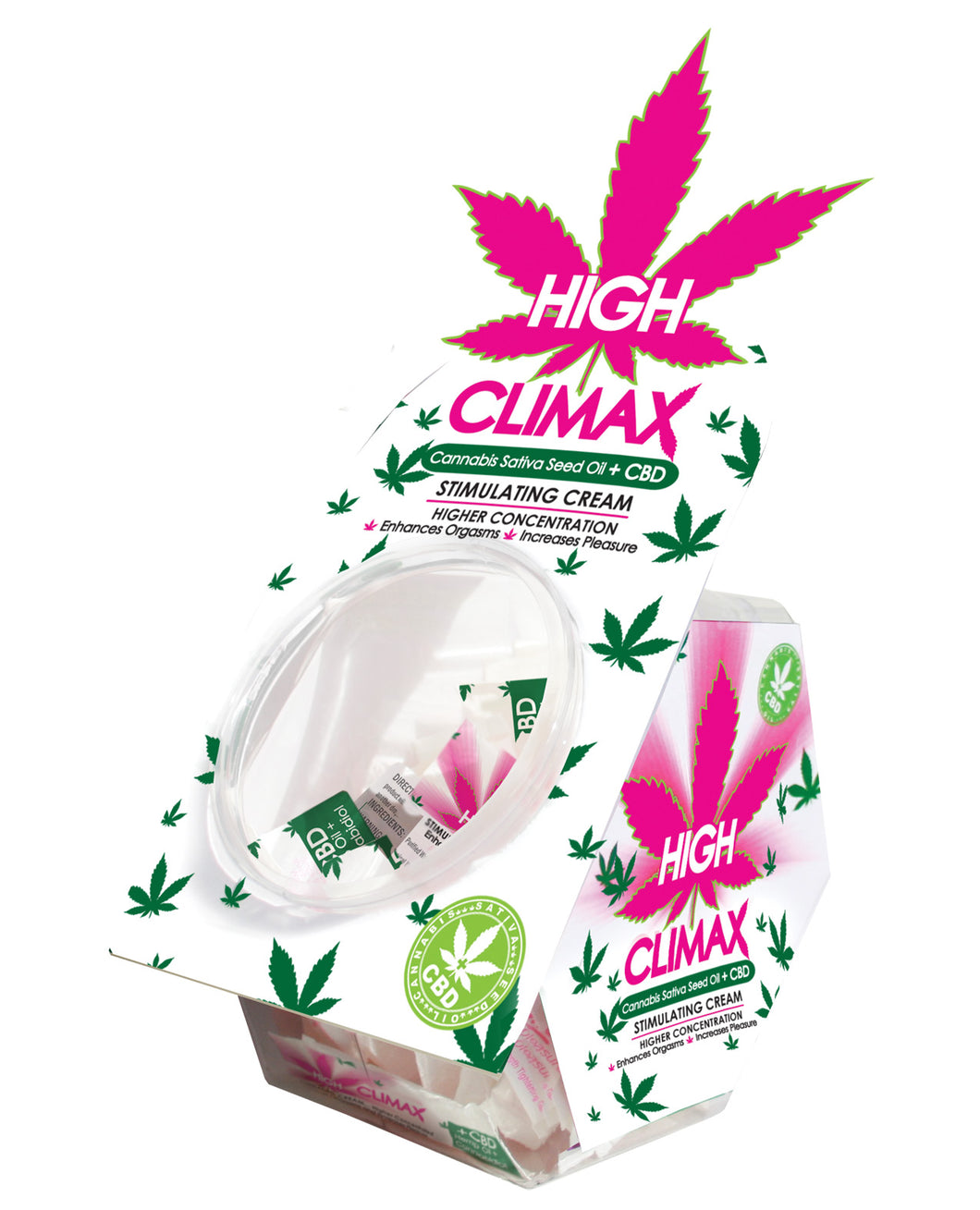 High Climax Female Stimulant W-hemp Seed Oil - Display Bowl Of 50