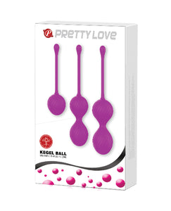 Pretty Love Three-in-one Kegel Set - Fuchsia