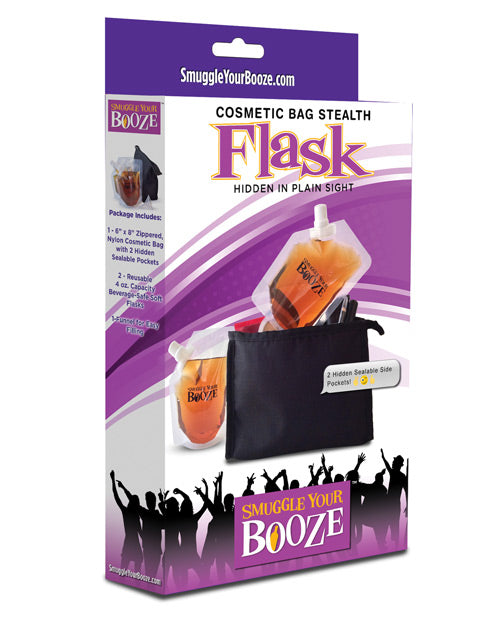 Smuggle Your Booze Cosmetic Bag Stealth Flask - Black