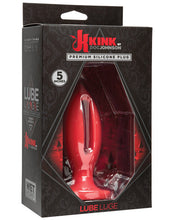 Kink Wet Works 5" Silicone Lube Luge Plug - Red