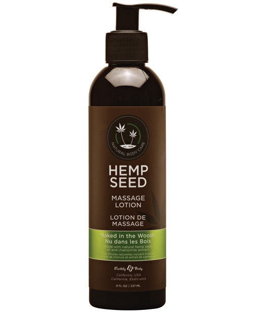 Earthly Body Hemp Seed Massage Lotion - 8 Oz Naked In The Woods