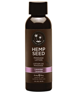 Earthly Body Hemp Seed Massage Lotion - 2 Oz Lavender – Eve's Body Shop