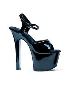 Ellie Shoes Flirt 7" Pump 3" Platform Black Six