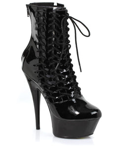Ellie Shoes Milla 6" Heel Ankle Boots W-inner Zipper Black Six