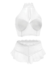 Premiere Embroidered Halter & Panty White 1x