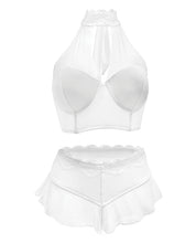 Premiere Embroidered Halter & Panty White Lg