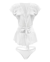 Premiere Soft Micro Bed Jacket & Panty White Sm