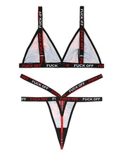 Vibes Fuck Off  Bralette & Thong Plaid Xs