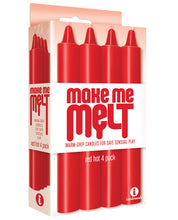 The 9's Make Me Melt Sensual Warm Drip Candles - Red Hot Pack Of 4